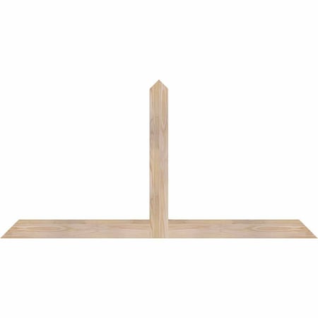 Ekena Millwork Portland Smooth Timber Gable Bracket, Douglas Fir, 60"W x 30"H x 1 1/2"D x 3 1/2"F, 12/12 Pitch GBW060X30X0204POR00SDF